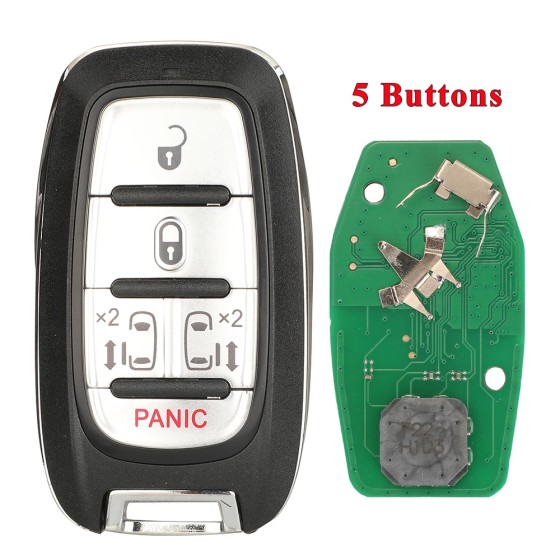 2017-2021 Chrysler Pacifica / Voyager / 5-Button Smart Key / No KeySense / PN: 68241531AC / M3N-97395900 (AFTERMARKET)